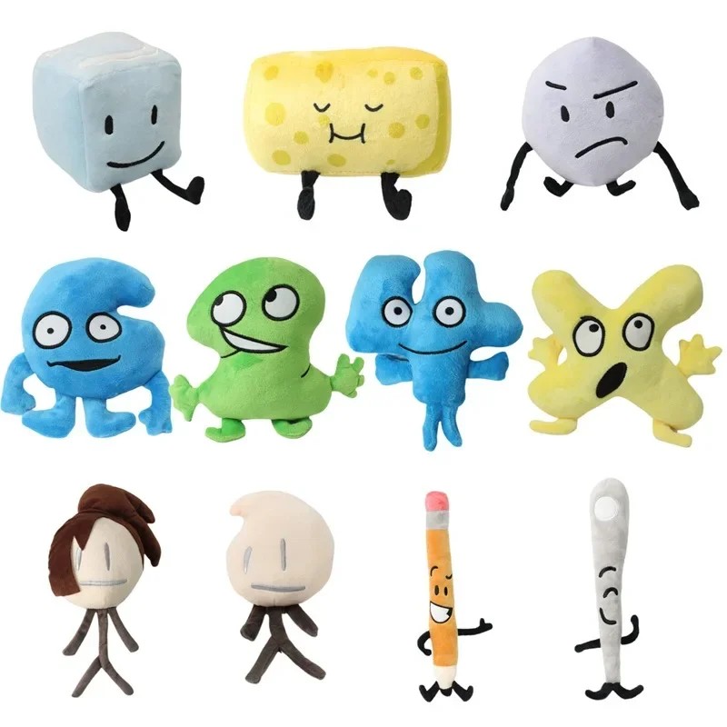 Battle for Dream Island BFDI Plush Toy Caroon Doll Soft Stuffed Figure Marker Pen Fries Bottle Nail