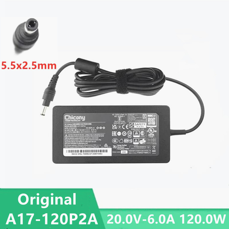 Original Chicony A17-120P2A A120A057Q AC Adapter 20V 6A 120W 5.5x2.5mm Charger For Intel NUC Laptop