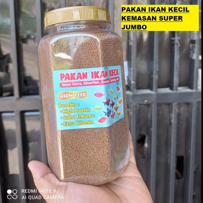 TERLARIS pelet ikan kecil hias guppy cupang moli glofish protein tinggi READY