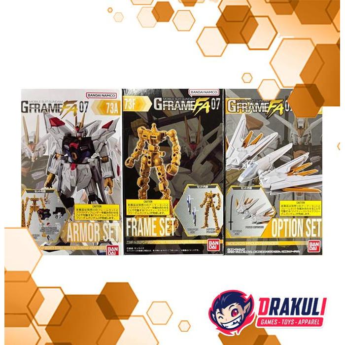 Toys BANDAI Mobile Suit Gundam G-Frame FA 07 - Mighty Strike Freedom Gundam Armor + Frame + Option