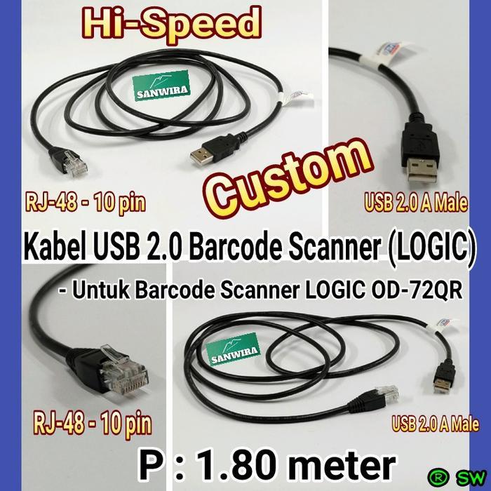 Bisa Grab Kabel Usb 2.0 Barcode Scanner Logic Od-72Qr