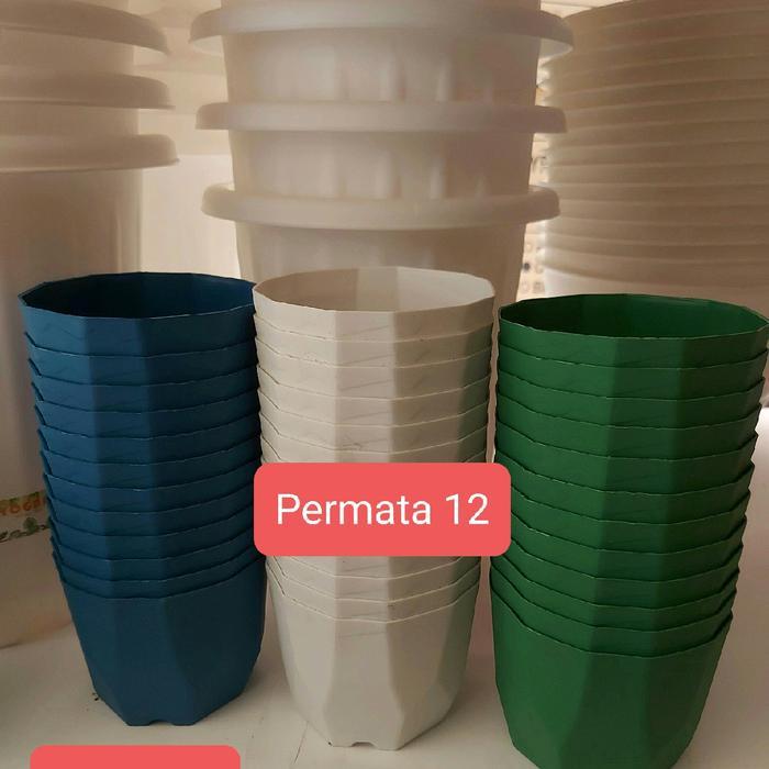 Permata 12 Lusinan (isi 12pcs) Pot Kaktus Pot Bibit Pot Plastik