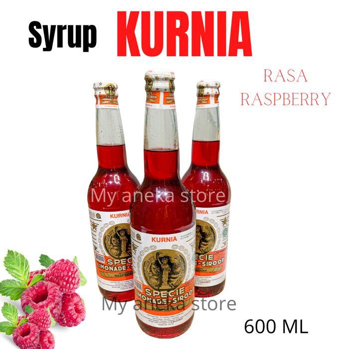 Premium Syrup Kurnia / Sirup Cap Patung / Kurnia/ Raspberry 600 Ml Original