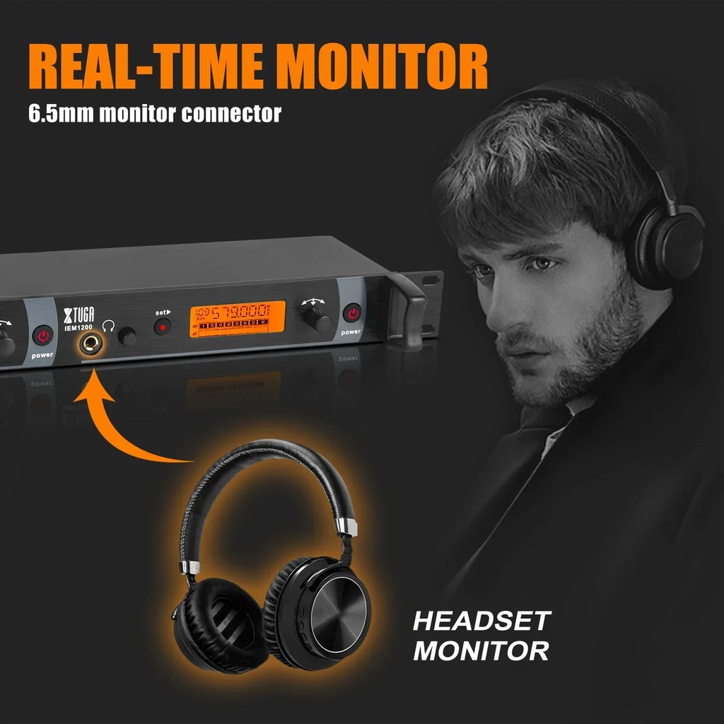 XTUGA IEM1200 Professional In-Ear Monitor System Single Channel Multi Bodypack Monitor In-Ear