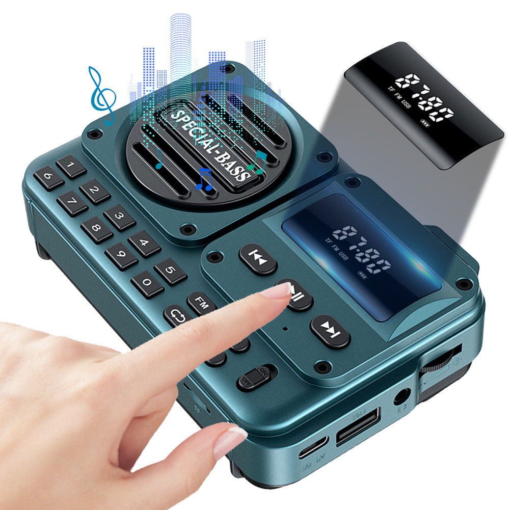 Portable Radio with Spearker Mini Transistor Radio Bluetooth-Compatible/TF Small Digital Radio