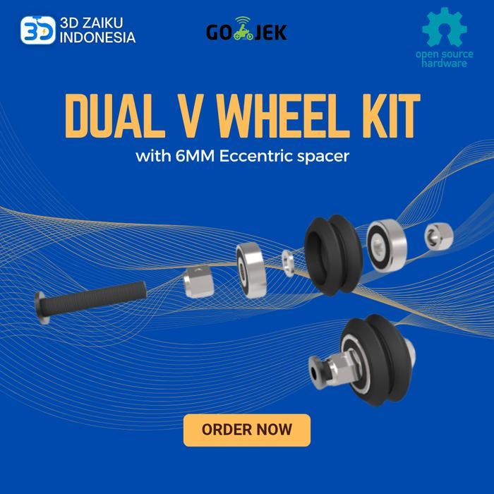 OPENBUILD DELRIN DUAL V WHEEL KIT WITH 6MM ECCENTRIC SPACER