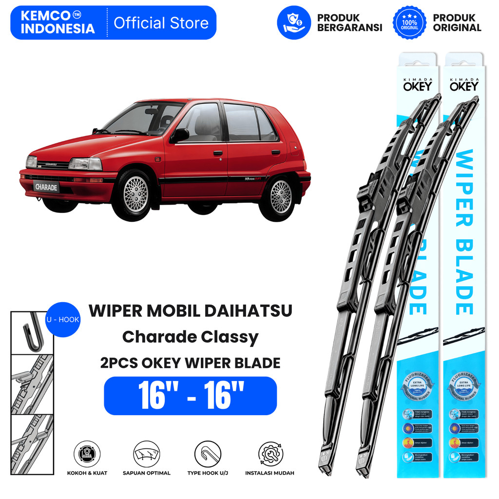 Wiper Daihatsu Charade Classy Konvensional Kaca Depan Mobil
