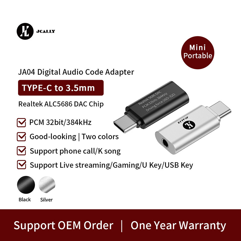 hifi ALC5686 USB Type C to 3.5mm DAC Headphone Amplifier Audio Adapter