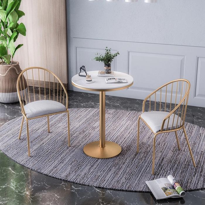 Kursi teras kursi caffe besi gold