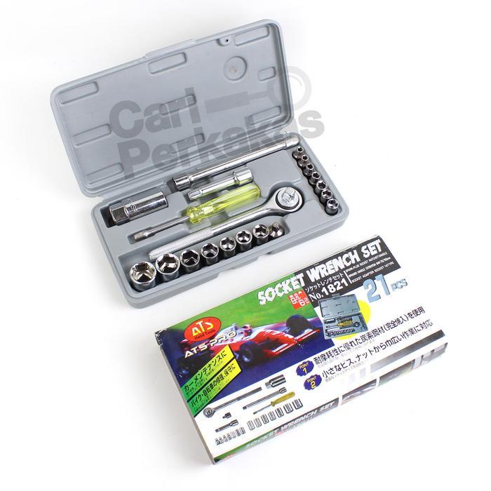 Toolskit Workshop - Ats Kunci Sok 21 Pcs / Kunci Sock / Kunci Sok Set / Kunci Sock Set / Soket