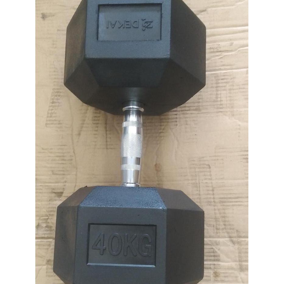 Dumbell Rubber Hexa Hexagon Dumbell Hexagonal 20 Kg - 40 Kg - Dekai