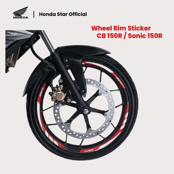 Verza / Megapro / CB / Sonic 150R - Honda Ori Stiker Velg / Wheel Rim Sticker Honda Sport Ring 17 -