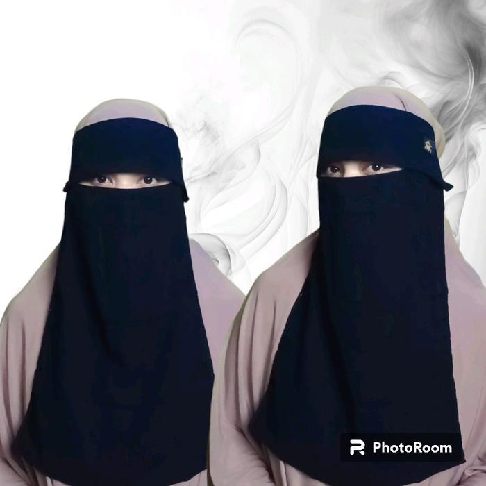 Niqab Cadar Makan Poni Silky Arab - Jilbab Panjang Muslimah Pasti Promo