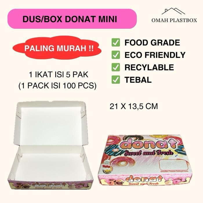 NEWW Dus/Box Donat Mini Tebal Ukuran 21x13,5 CM