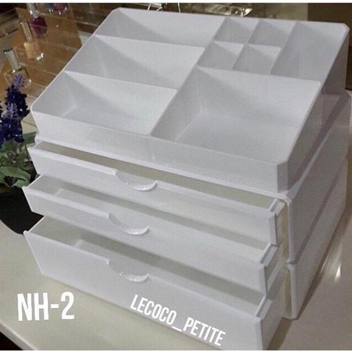 ACRYLIC AKRILIK TEMPAT MAKEUP ORGANIZER DRAWER NH SKINCARE AKSESORIS