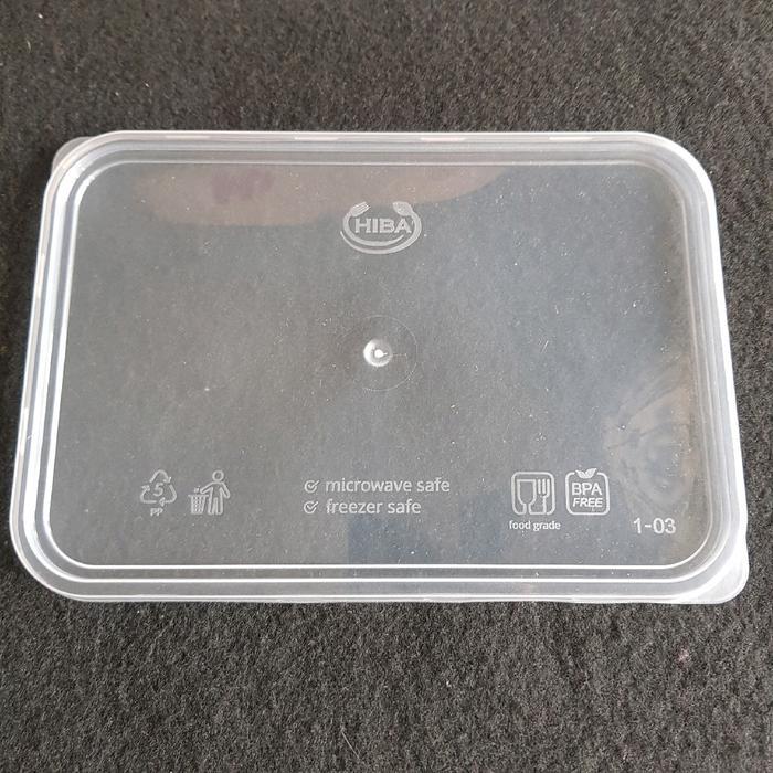 25Pcs Thinwall Rectangle Hiba 500Ml 650Ml 750Ml 1000Ml +Tutup Bening / Kotak Makan Plastik Persegi