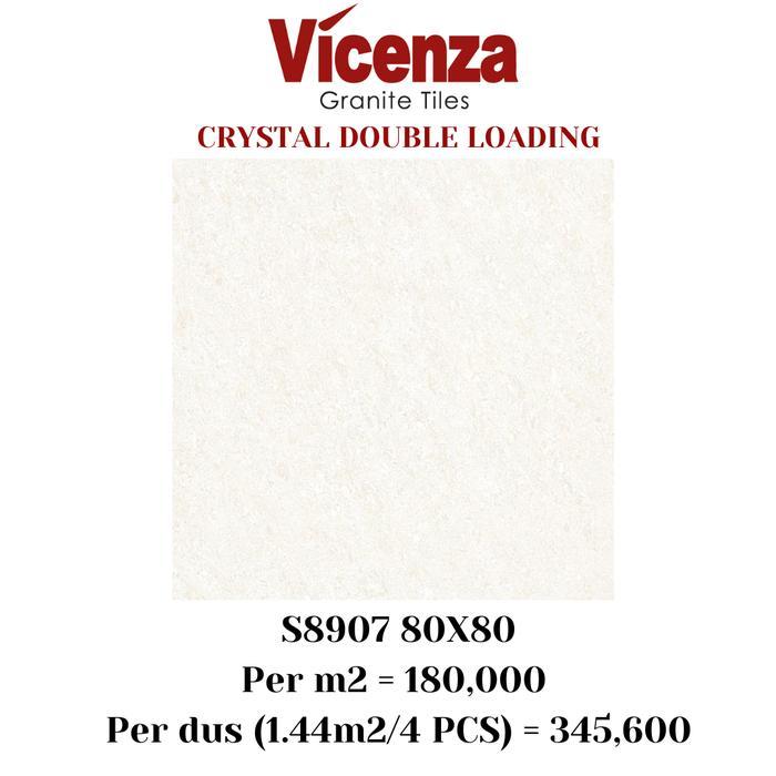 Promo Granit Granite Tile Crystal Double Loading Cream 80X80 Terlaris