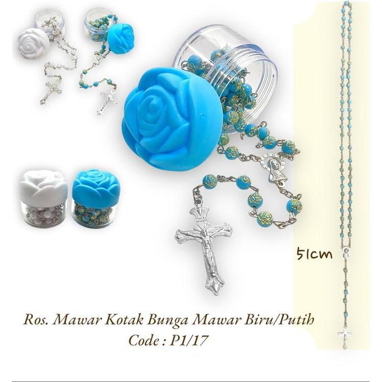 Rosario Mawar Kotak Bunga - Souvenir Katolik