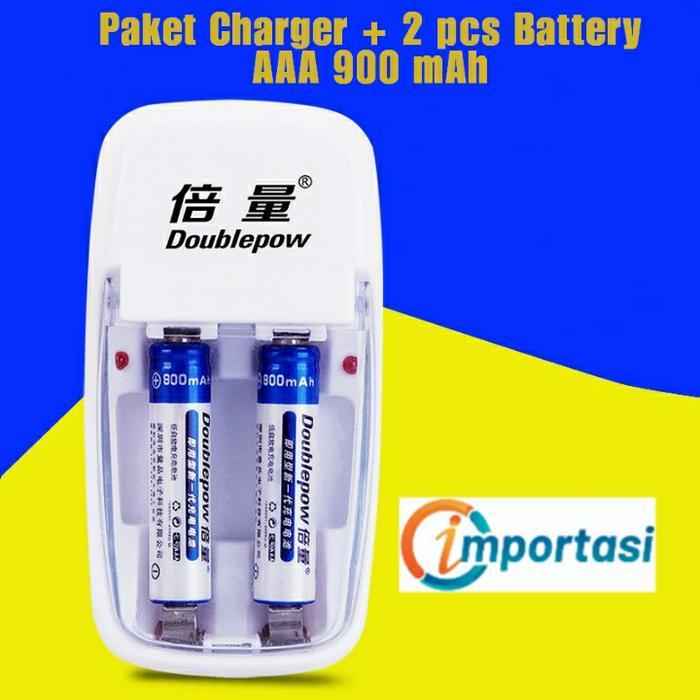 "New" DOUBLEPOW Battery Rechargeable AA 1200MAH AAA 900MAH Batere Baterai