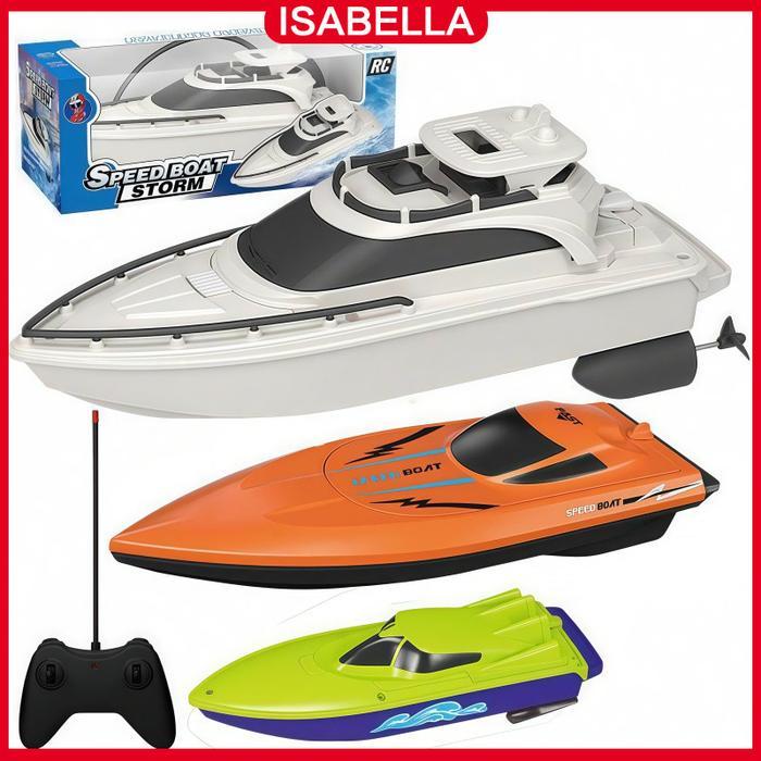 ISABELLA Kapal balap remot kontrol Mainan Anak RC Kapal Speed Boat Radio Remote Control Perahu Remot