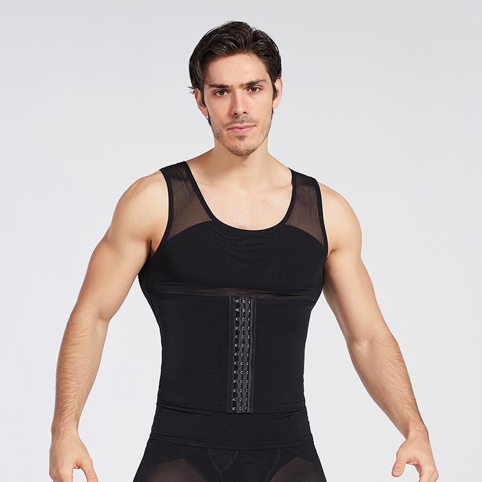 Korset Perata Dada Pria Singlet Chest Binder Men Breast Binder KL005 - HITAM, L