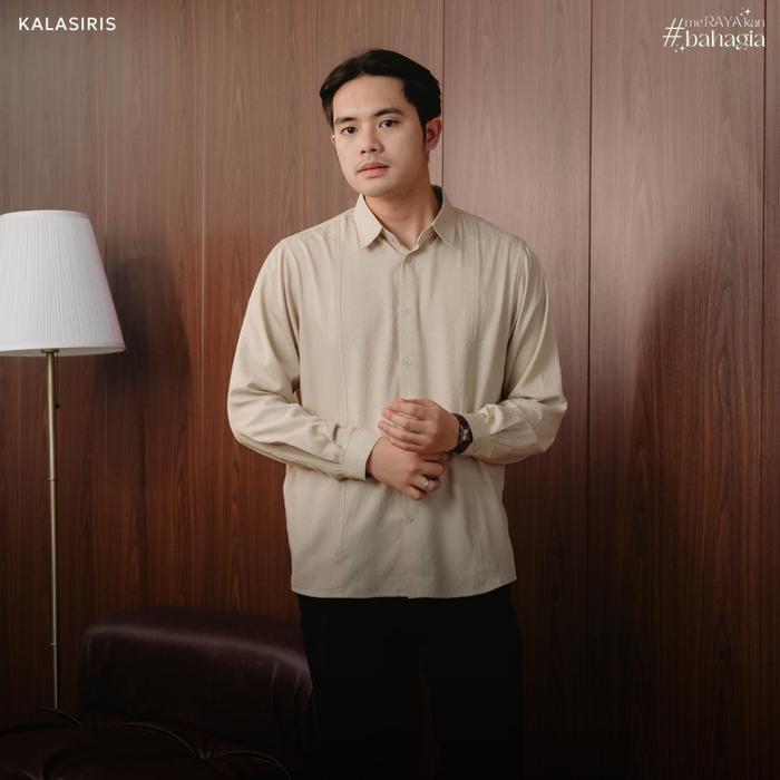 LUB [NEW] Nibras Hijab x Kalasiris Baju Couple Lebaran Koko Tunik Lengan Panjangn - Earthy Series