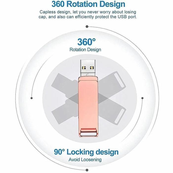Premium Hp Flashdisk 1Tb 2Tb Usb3.0 Stik Memori 3-In-1 Flash Drive Logam Otg Kecepatan Tinggi Untuk