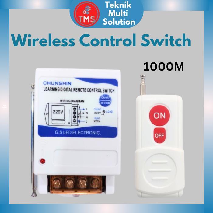 WIRELESS REMOTE CONTROL SWITCH ON OFF / SAKLAR WIRELESS 220V