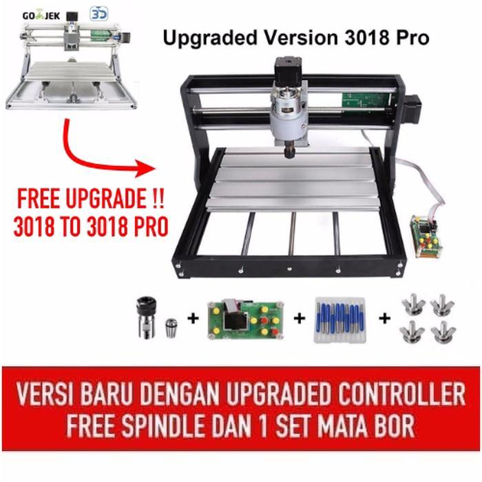 CNC Router 3018 Pro Mesin PCB Milling Laser 300*180*45 mm with Spindle