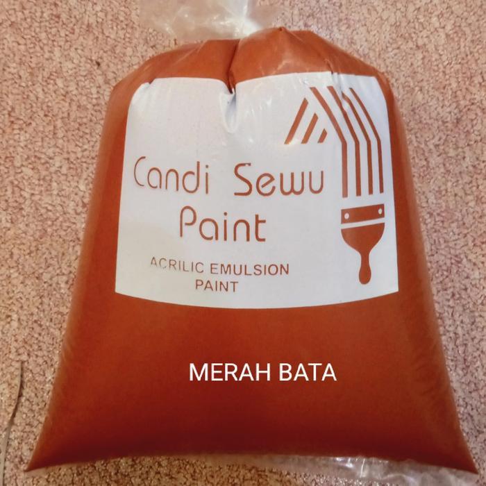 NEW cat tembok 1 kg warna merah bata