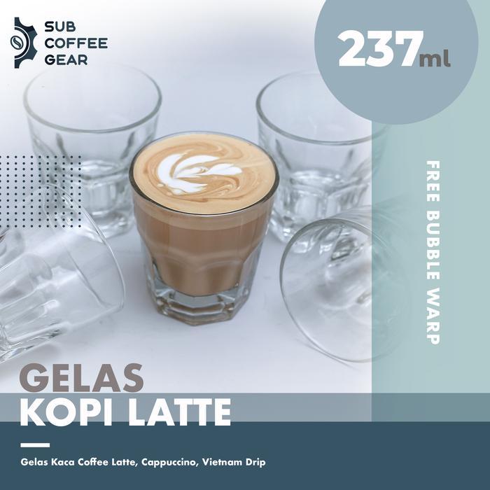 GELAS KOPI TEBAL TAHAN PANAS 237ML GELAS CAPPUCCINO COFFEE LATTE AFFOGATO GELAS VIETNAM DRIP GELAS