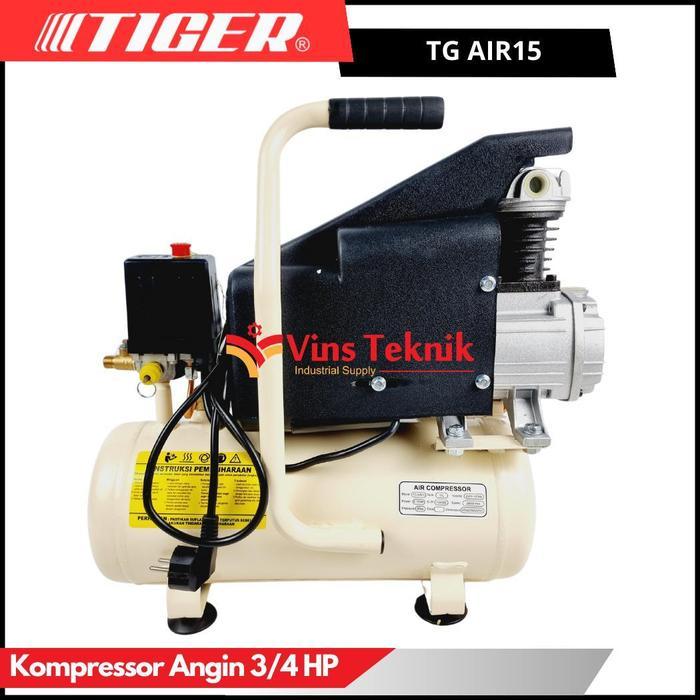 Tiger Tg Air15 Air Compressor Listrik Kompresor Angin 3/4Hp Tg Air 15