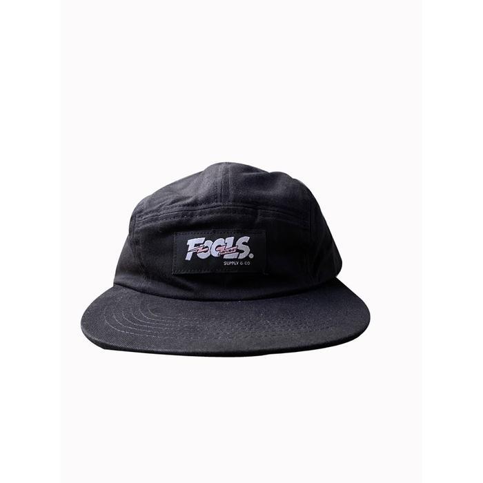 FLS HAT 5 PANEL BLACK TOPI PANEL FOOLS Kece Keren