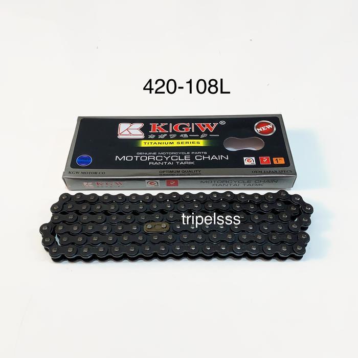 Alpha Sparepart - Rantai Roda 420-108 Vega Zr / Jupiter Z1 / Kharisma / Supra 125 / Revo