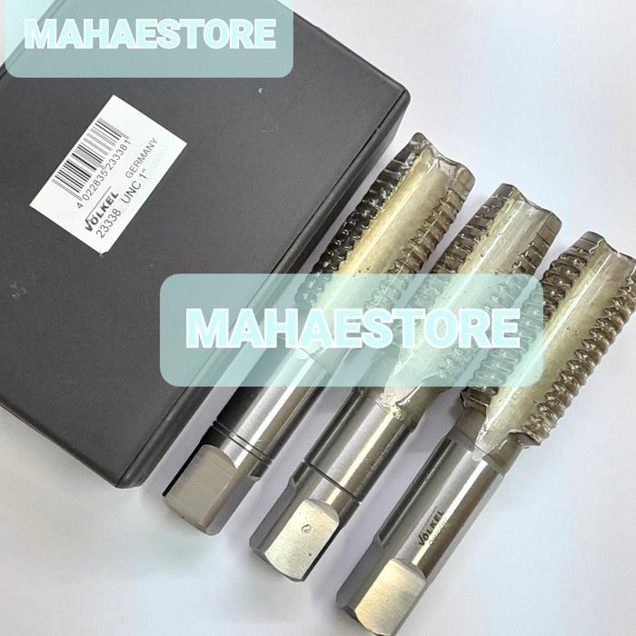VOLKEL Hand Tap UNC 1" - 8 Art.23338 DIN352 HSS-G Original Germany untuk Baja dan Stainless Steel