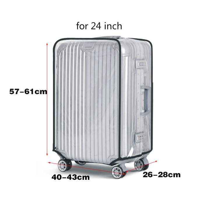 Sarung Koper Plastik Mika / Luggage Cover Transparant / Cover Pelindung Koper