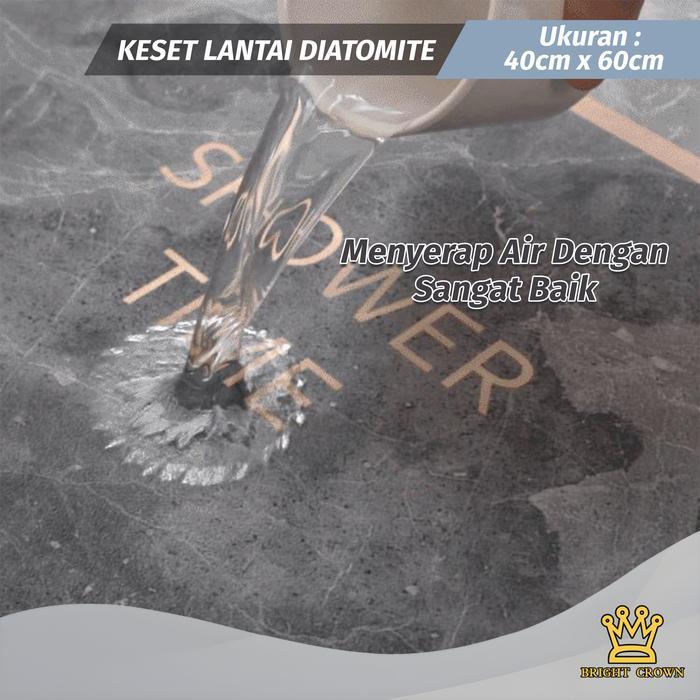 NEW Bright Crown Keset Diatomite Bundar / Keset Kaki Anti Bau Nyerap Air