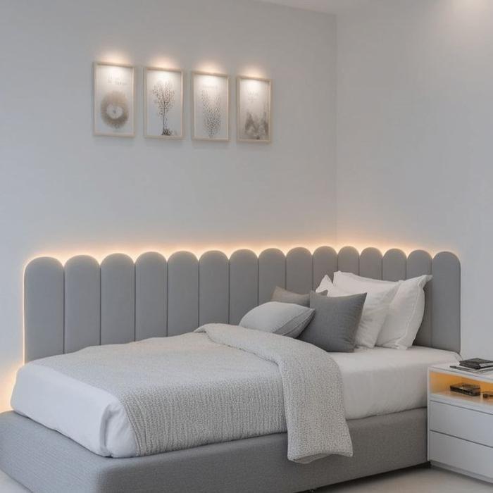 Headboard Dinding Minimalis Modern Sandaran Kasur Anti Benturan untuk Kamar Anak