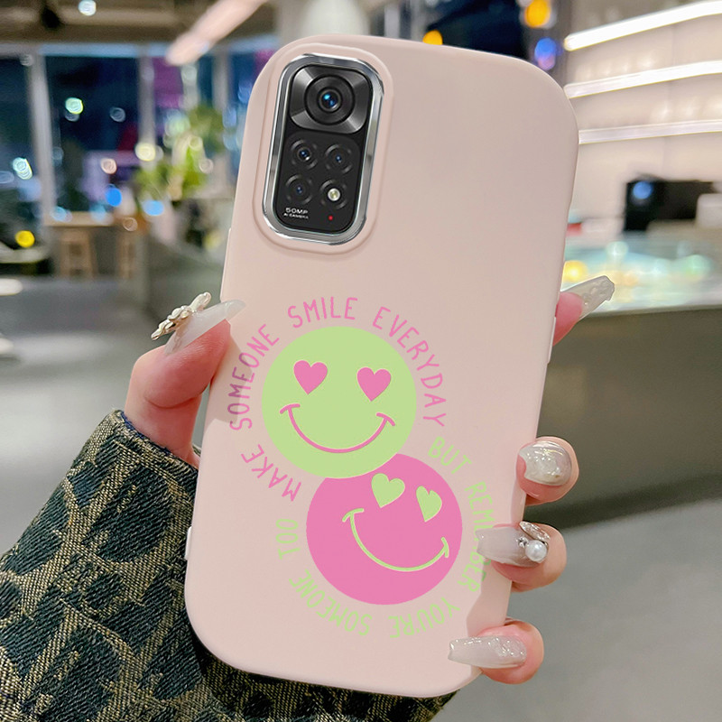 Casing Hp Untuk Xiaomi Redmi Note 11 Note 11s Note 11 Pro 5G Note 11E Pro 5G Case Heart Couple Emoji