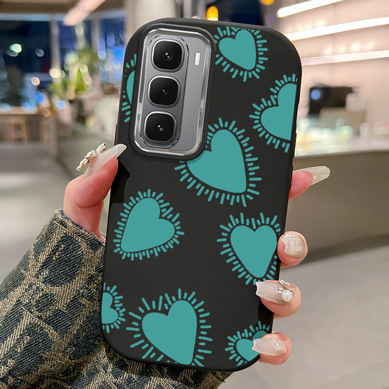 Casing Hp Untuk Infinix Hot 60i Hot 60 Pro Case Casing Getaran jantung pola Kerang gemuk ponsel HP K