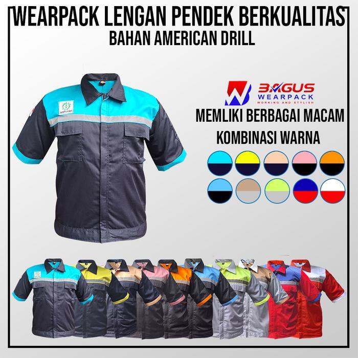 Wearpack Atasan Werpak Kerja Baju Kerja Pria Lengan Pendek - Variasi Pendek