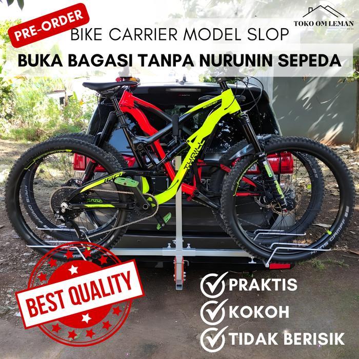 Gantungan Sepeda di Mobil Bike Carrier Model Slop Lipat Bahan Tebal Kuat untuk 2 Sepeda Towing &