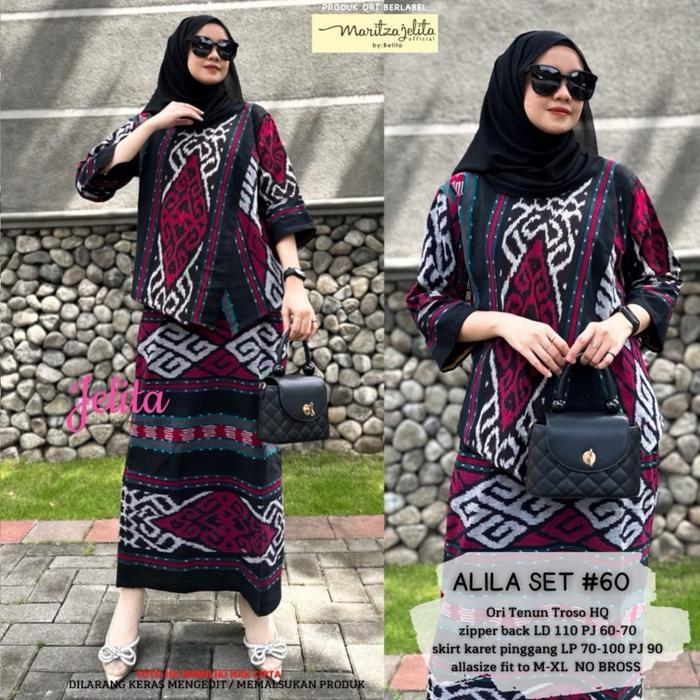 [TERLENGKAP BISA COD] SETELAN ONE SET BATIK TENUN ETNIK ADAT KONDANGAN WANITA KEKINIAN ZEAA ALILA /