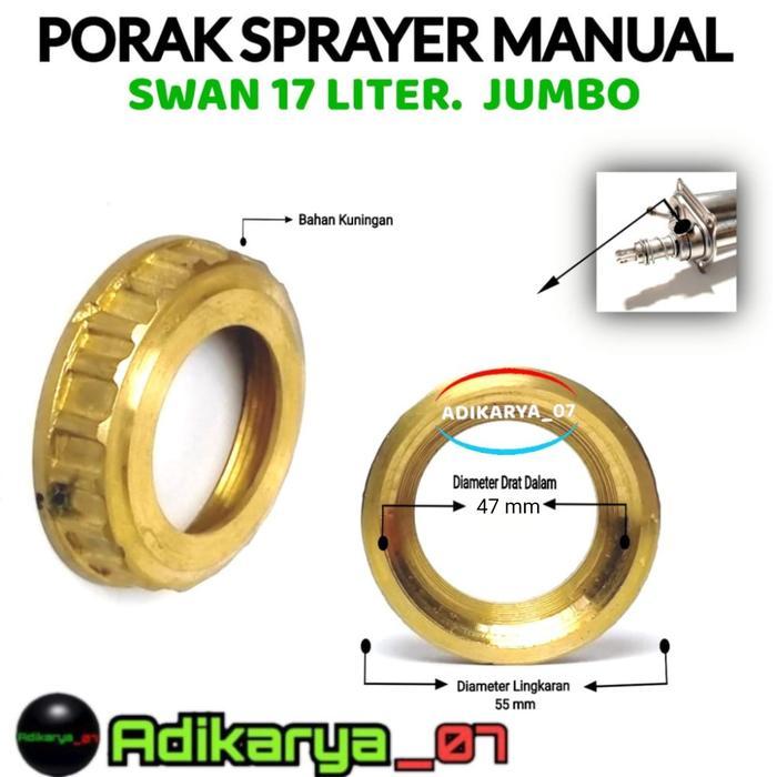 TERJAMIN Porak Pompa Tabung Sprayer Manual Swan Tutup Tabung SWAN 17 liter JUMBO