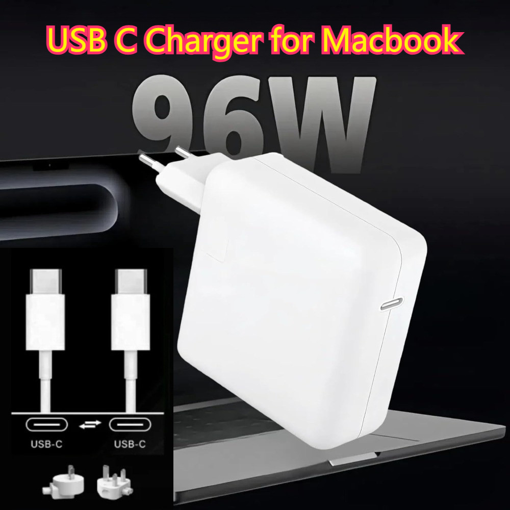 96W USB C Charger for MacBook Pro 16, 15, 14, 13 Inch M3 M2 M1 MacBook Air, USB-C Power Adapter for