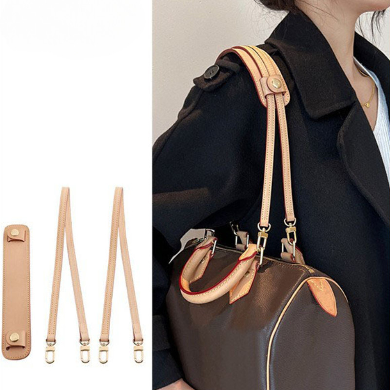 Vachetta Leather Shoulder Straps with Pad for LV Neverfull PM MM GM Handle Shoulder Saver Top Handle