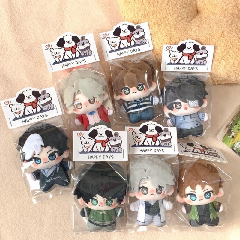 Cartoon Identity V Doll Keychain 10cm Plush Cotton Doll Pendent Explorer Composer Mercenary Anime