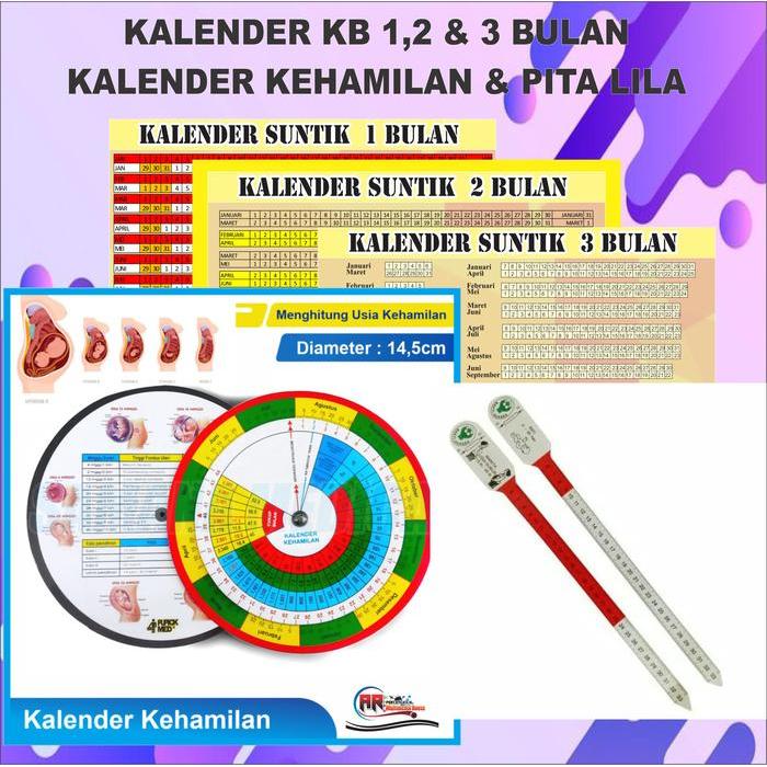PAKET KALENDER KB 1,2 DAN 3BULAN.KALENDER PUTAR DAN PITA LILA.