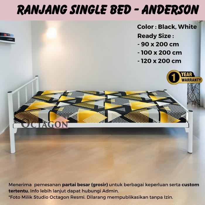 Ranjang Besi Minimalis Single Divan Besi 90 100 120