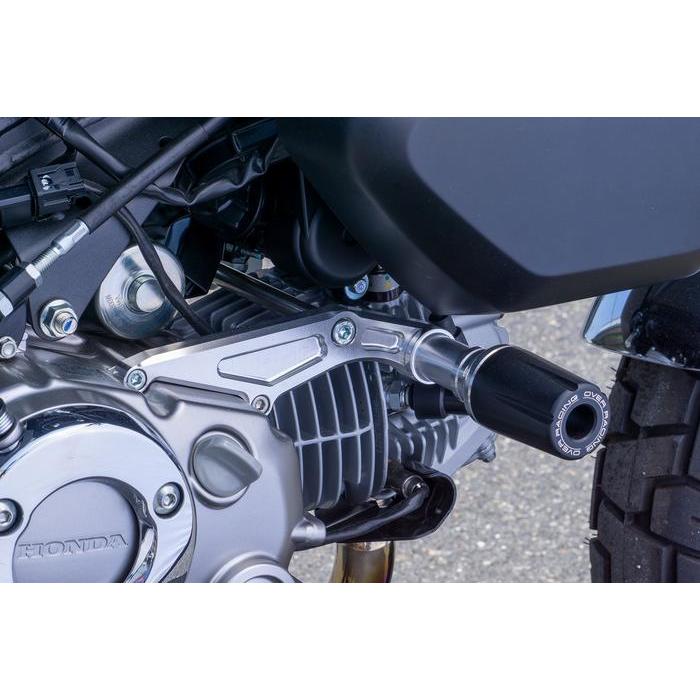 Engine Slider Motor Monkey125 OVER RACING Silver Set Kiri Kanan